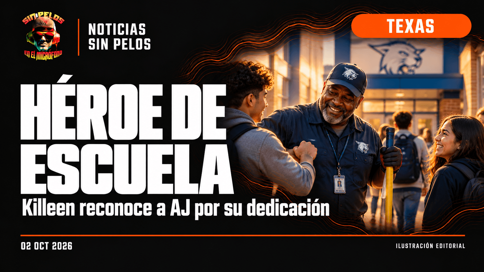 HÉROE DE ESCUELA: Killeen reconoce a AJ, el conserje que marca la diferencia en Shoemaker High