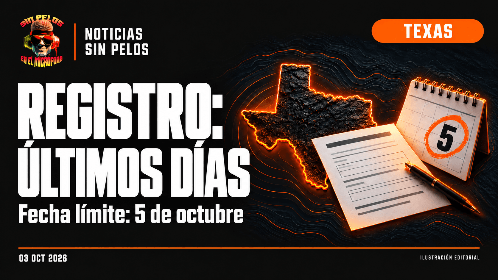 Texas: el lunes 5 de octubre vence el plazo para registrarse para votar