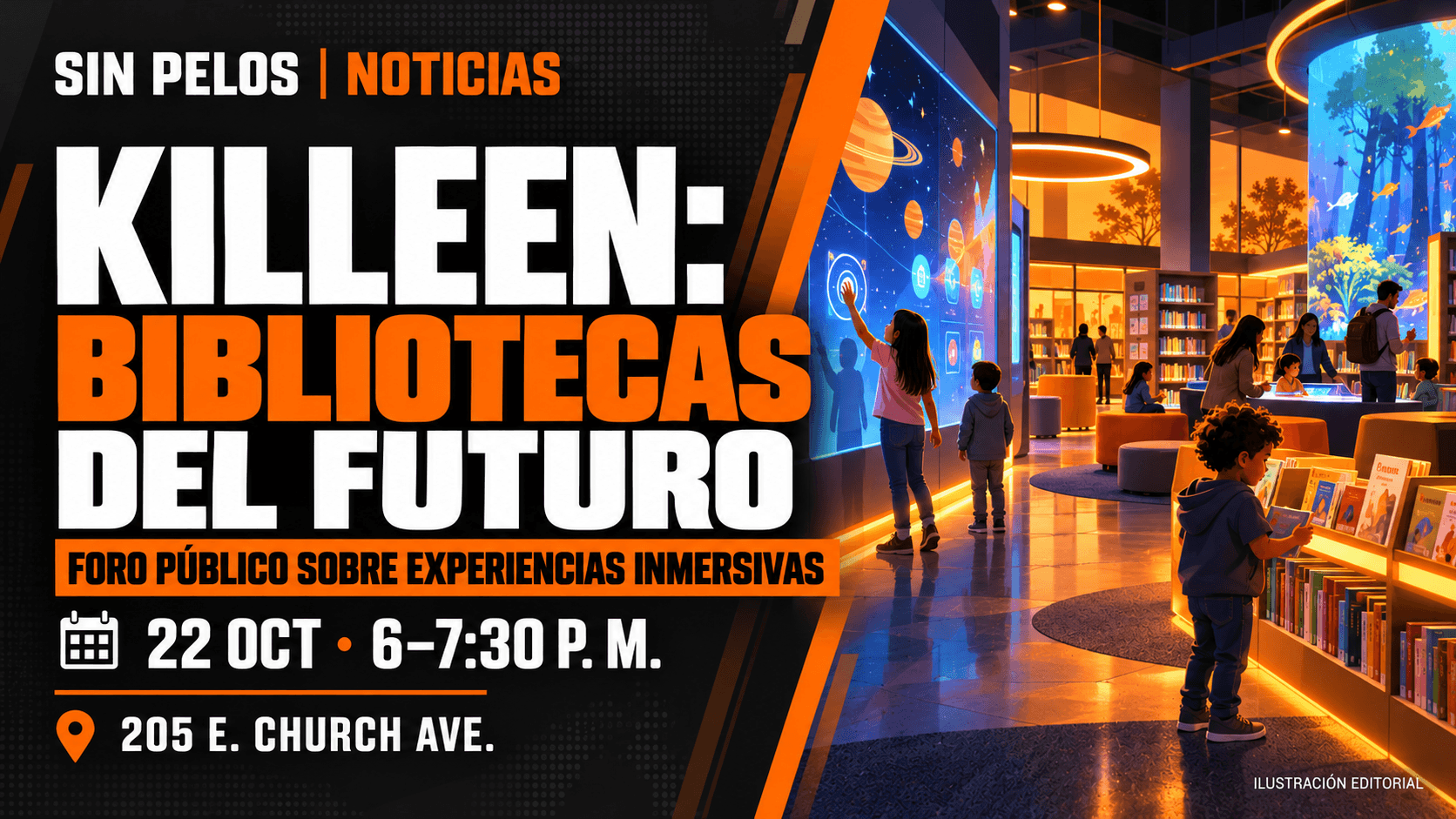 Killeen pide ideas para crear experiencias inmersivas en sus bibliotecas