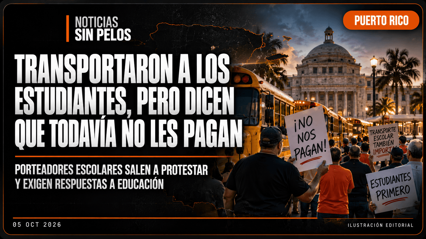 Transportaron a los estudiantes, pero dicen que todavía no les pagan