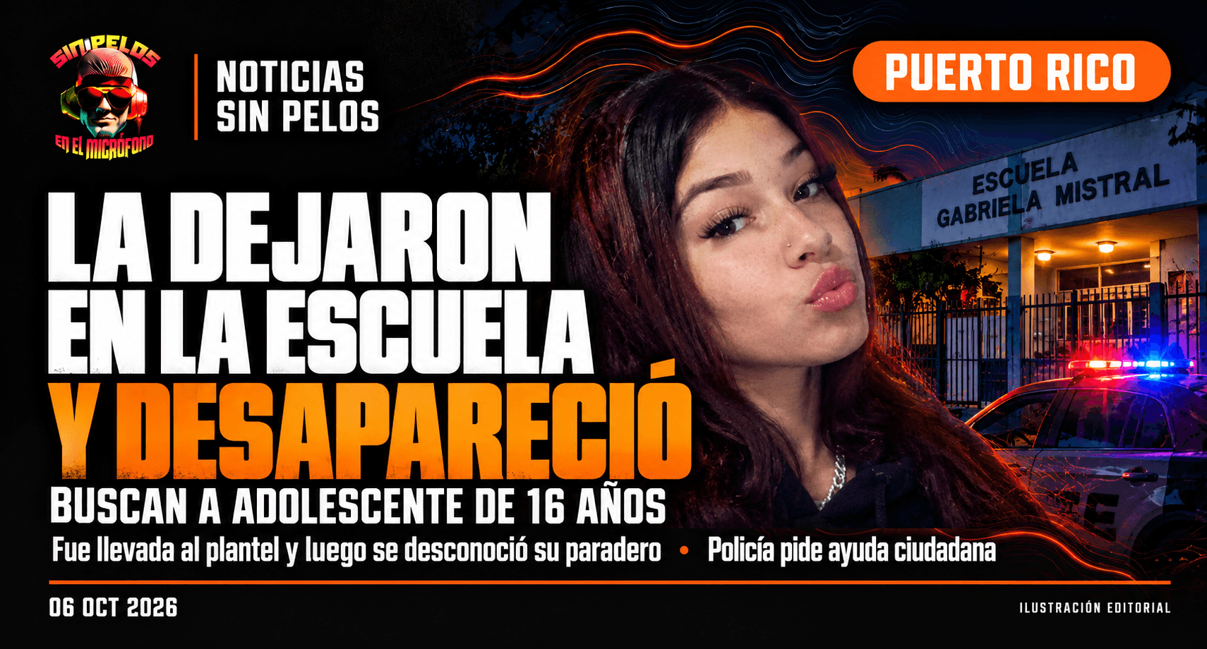 LA DEJARON EN LA ESCUELA Y DESAPARECIÓ: buscan a adolescente de 16 años en Puerto Rico