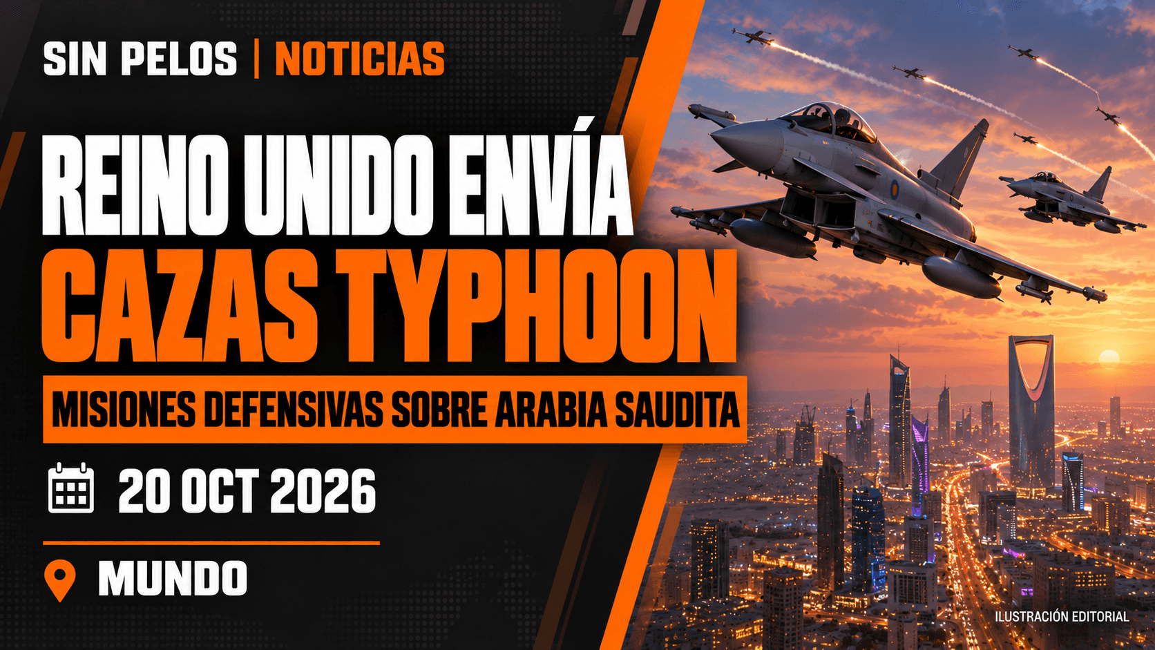 Reino Unido enviará cazas Typhoon a Arabia Saudita para misiones defensivas