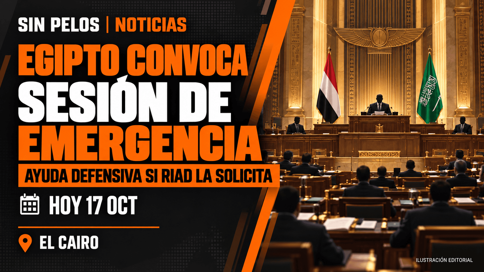 Egipto convoca sesión de emergencia para autorizar ayuda defensiva a Arabia Saudita