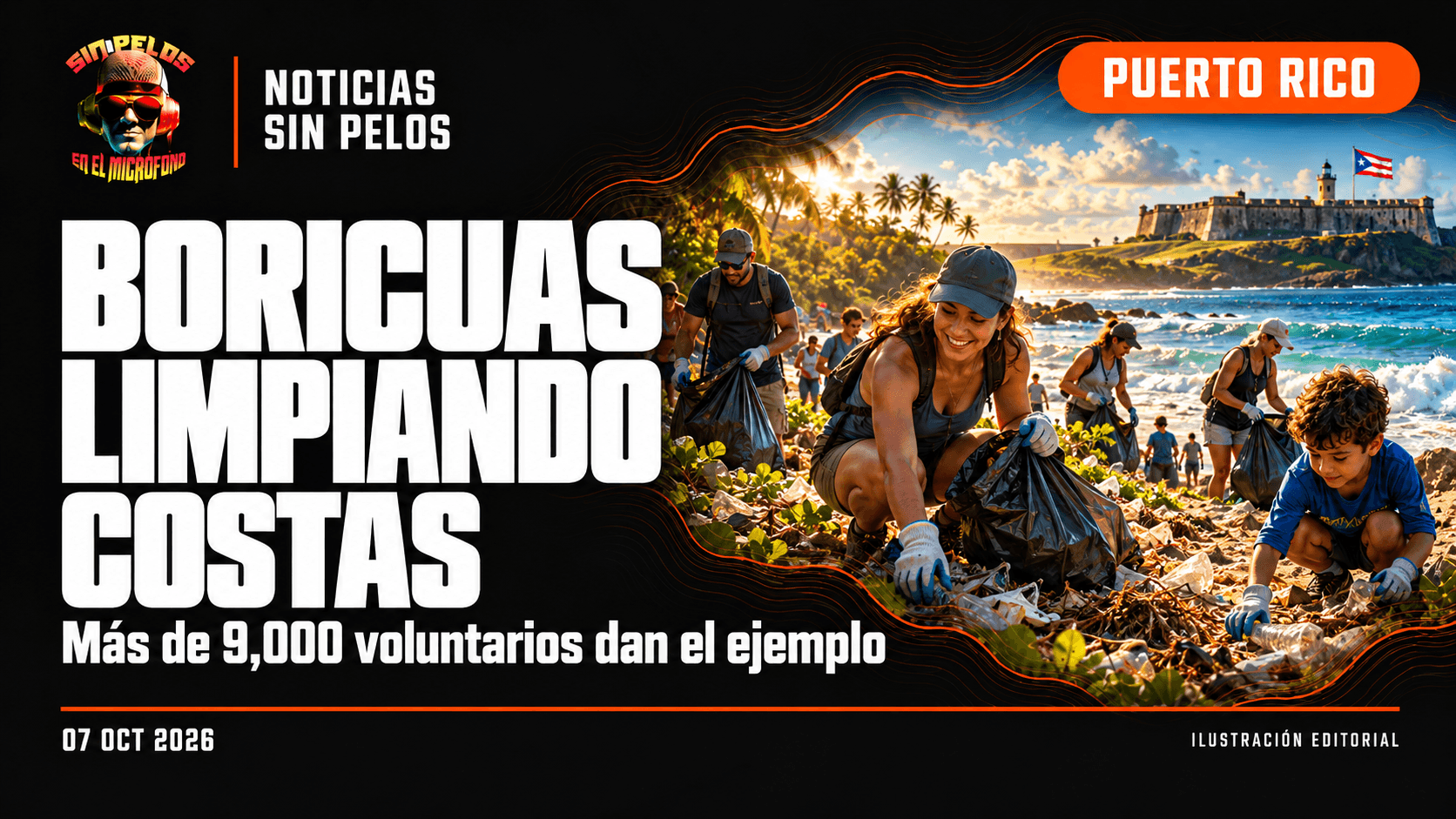 BORICUAS LIMPIANDO COSTAS: más de 9,000 voluntarios retiraron 103,556 libras de basura en Puerto Rico
