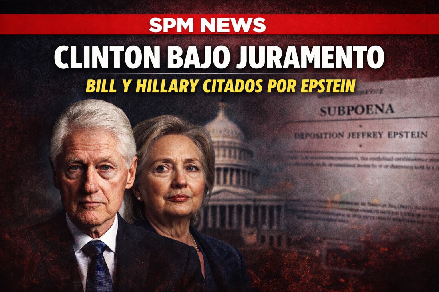 Clinton bajo juramento: Bill y Hillary enfrentan deposición en el caso Epstein
