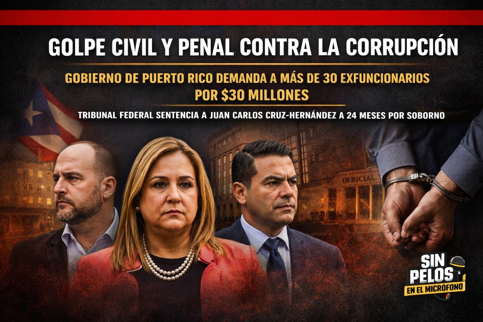 Puerto Rico demanda a más de 30 exfuncionarios por $30 millones y tribunal federal sentencia a Juan Carlos Cruz-Hernández