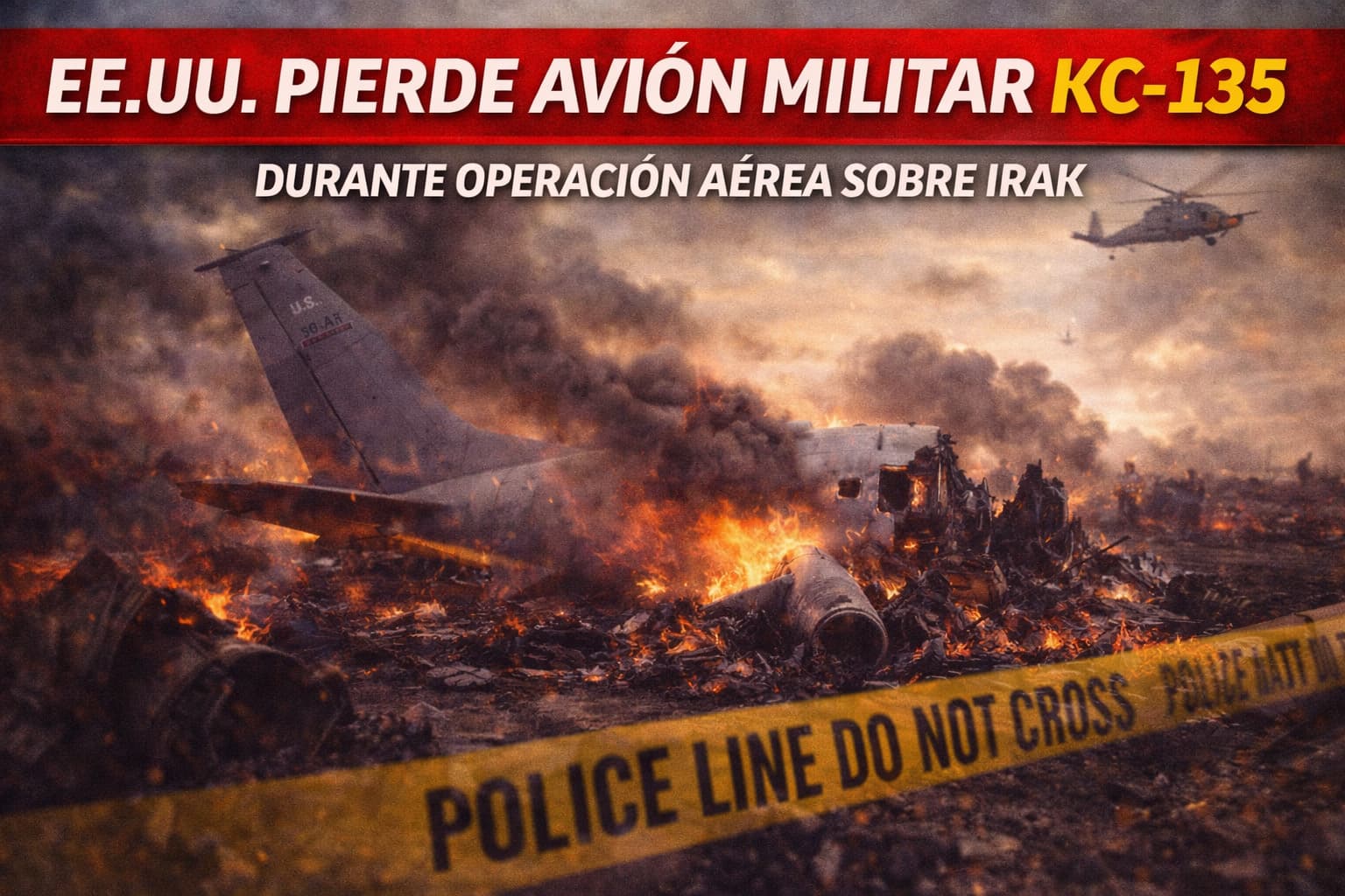 EE.UU. pierde avión militar KC-135 durante operación aérea sobre Irak
