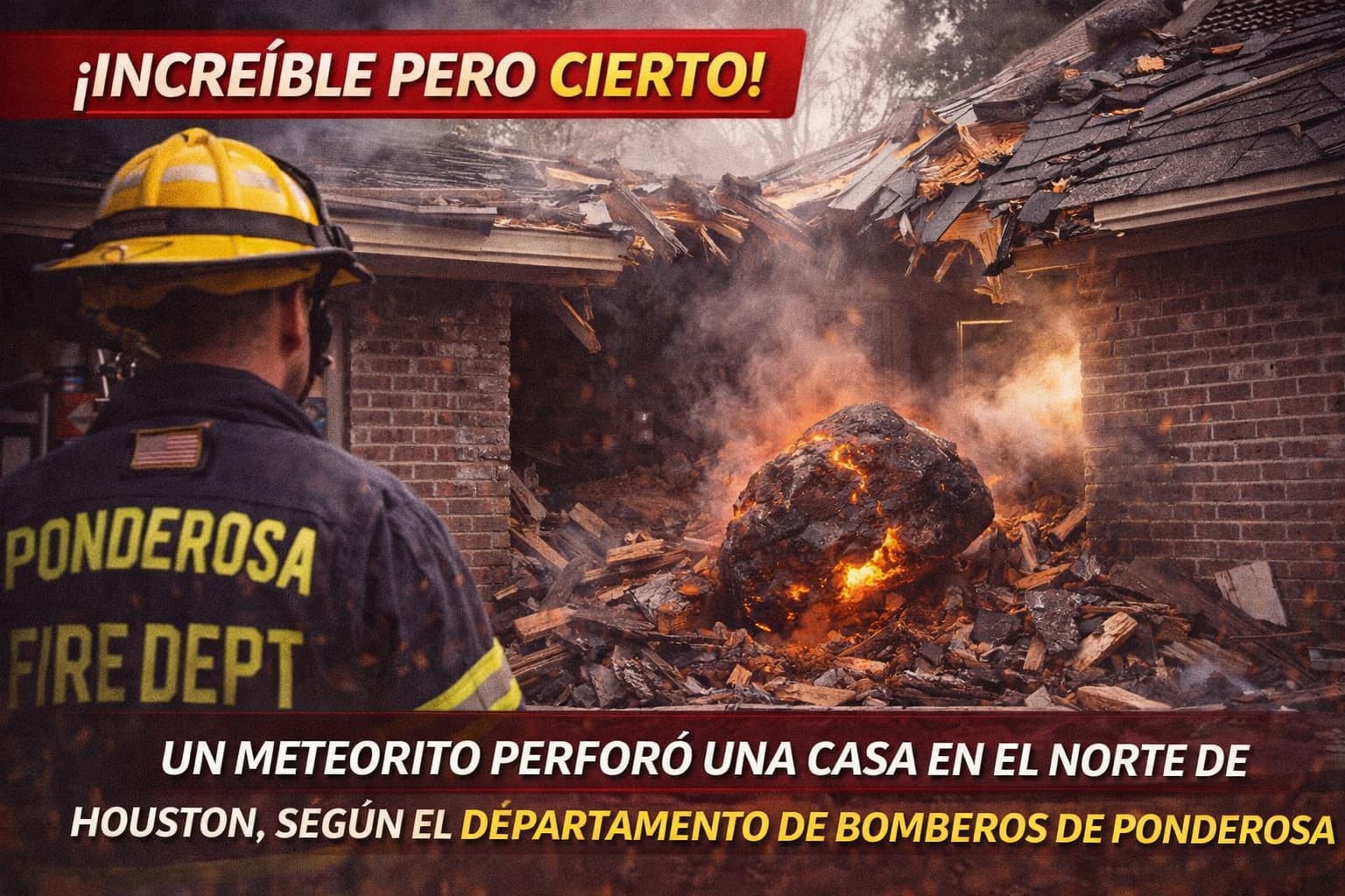 ¡Un meteorito le cayó a una casa en Houston!