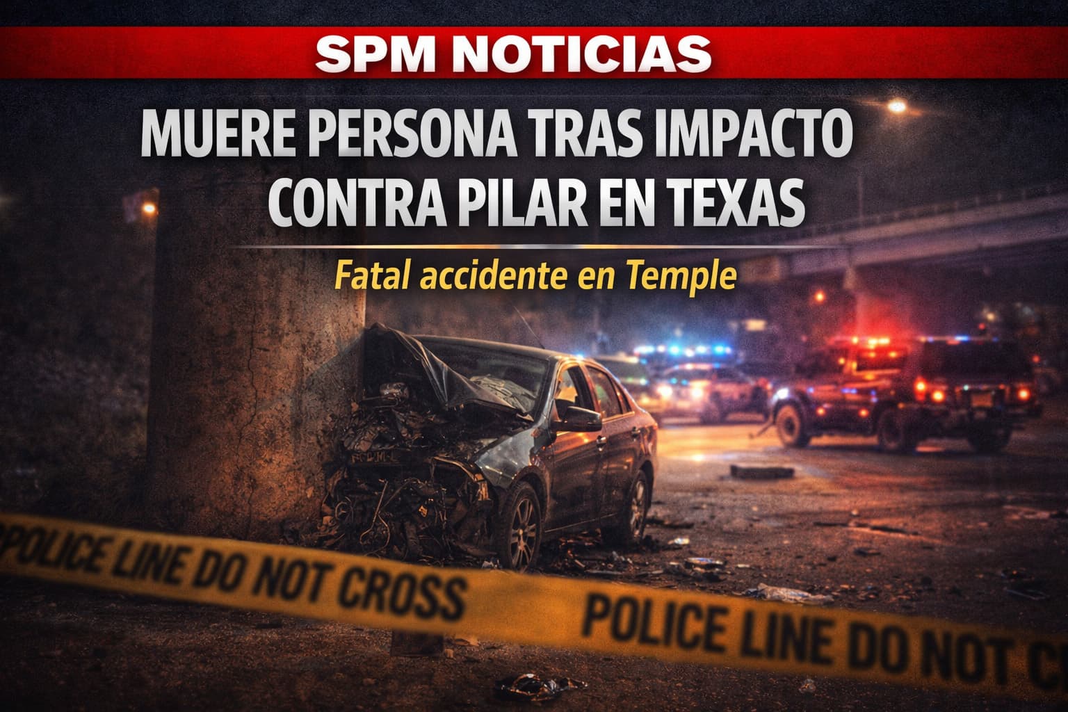 MUERE PERSONA TRAS IMPACTO CONTRA PILAR EN TEXAS