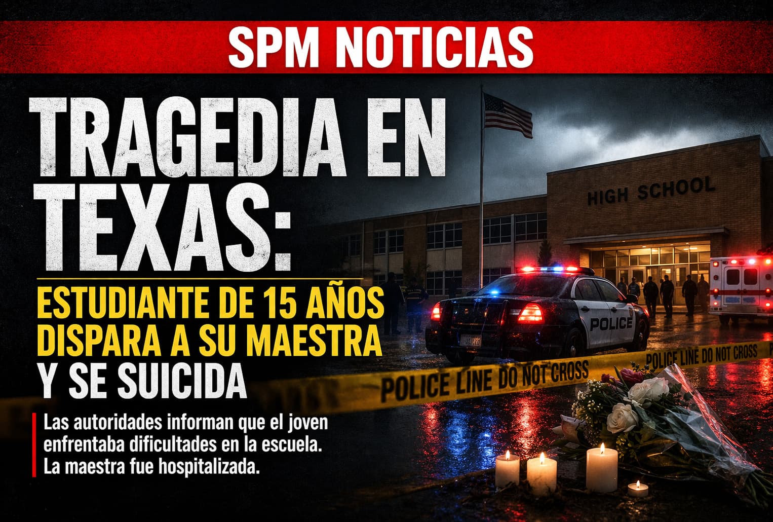 Estudiante de 15 años dispara a maestra y se quita la vida en Texas